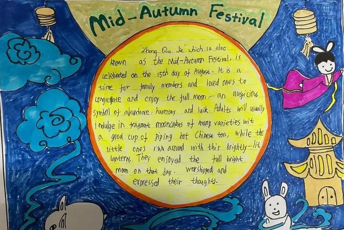 介绍中秋节的英文手抄报图片