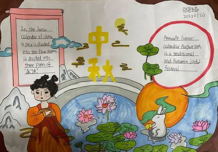 介绍中秋节的英文手抄报图片