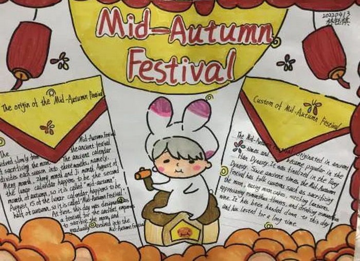 介绍中秋节的英文手抄报图片