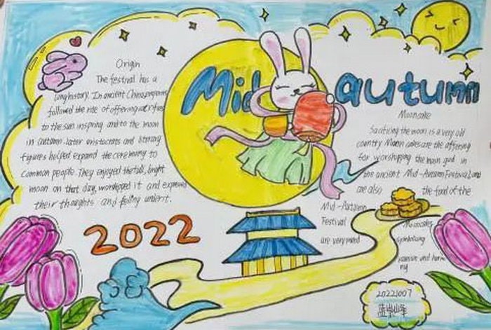 介绍中秋节的英文手抄报图片