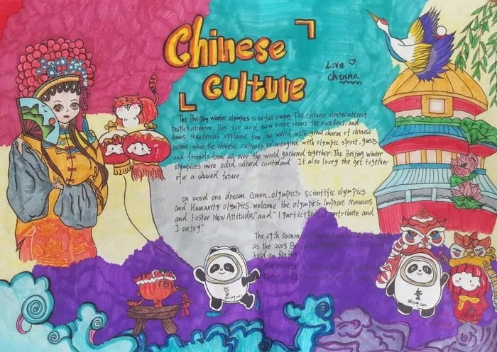 五年级迎亚运杭州亚运会英语手抄报图片