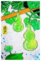 秋季少儿美术课程：寓意福禄双全的《葫芦》