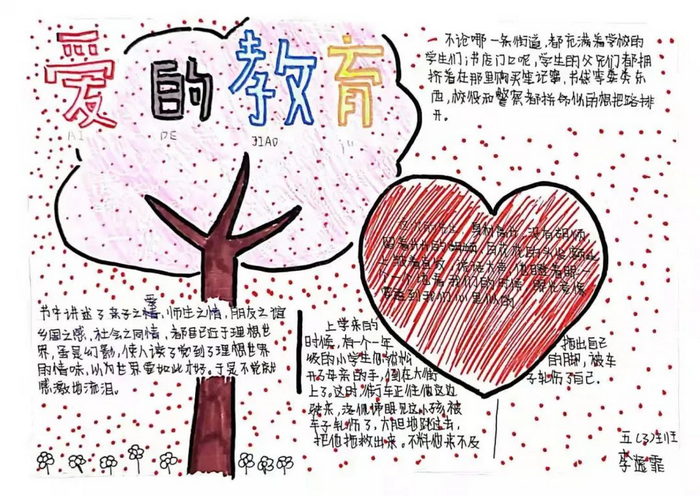 六年级爱的教育手抄报图片及内容