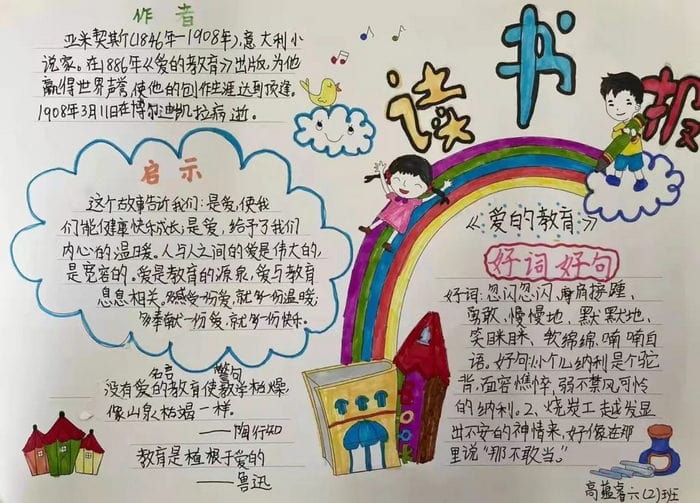 六年级爱的教育手抄报图片及内容