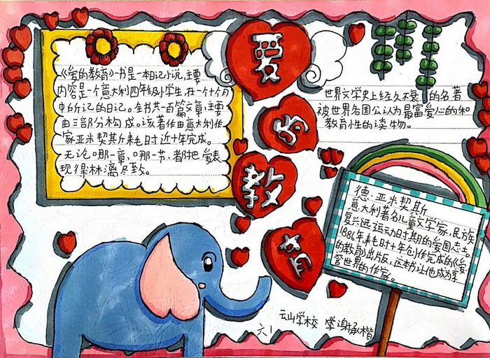 六年级爱的教育手抄报图片及内容