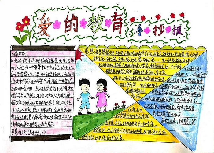 六年级爱的教育手抄报图片及内容