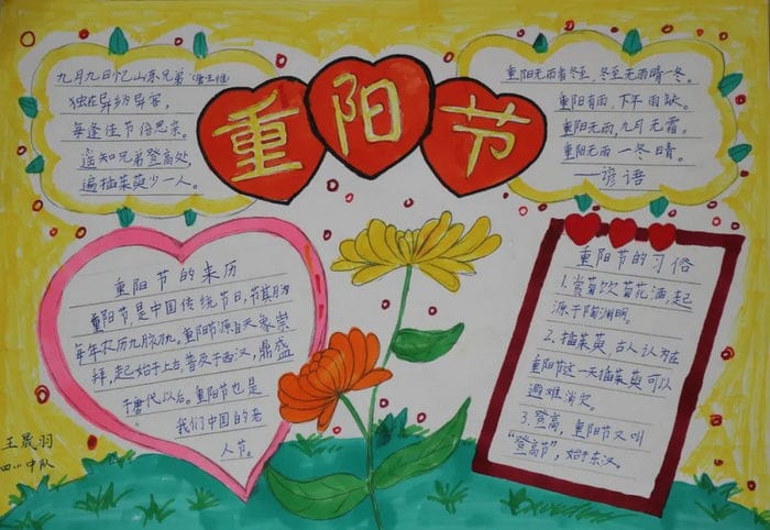重阳节手抄报图片及内容简单又漂亮四年级