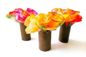 变废为宝手工小制作：咖啡滤纸制作漂亮的秋天