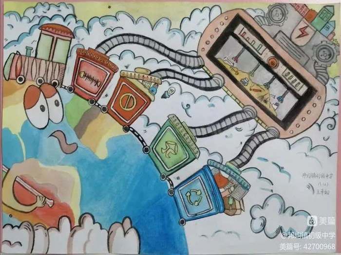 绿色低碳节能先行手抄报图片及内容小学生