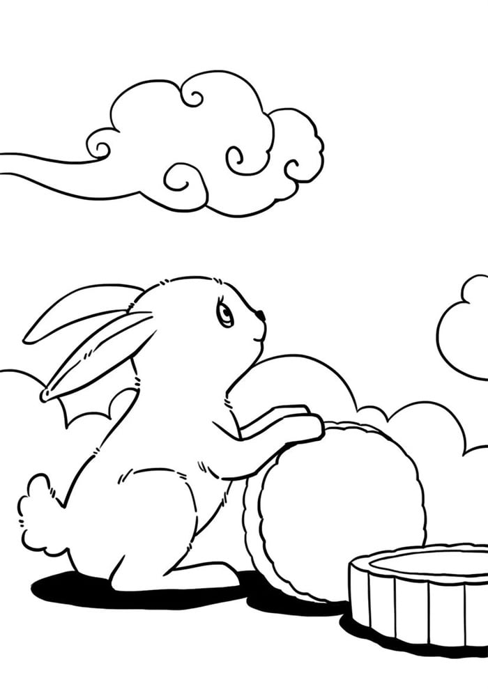 中秋主题少儿美术课程《玉兔望月》