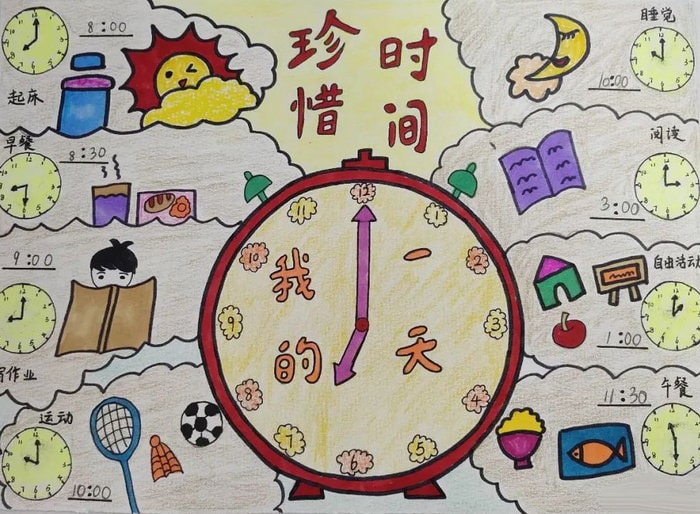 我的一天手抄报简单又好看