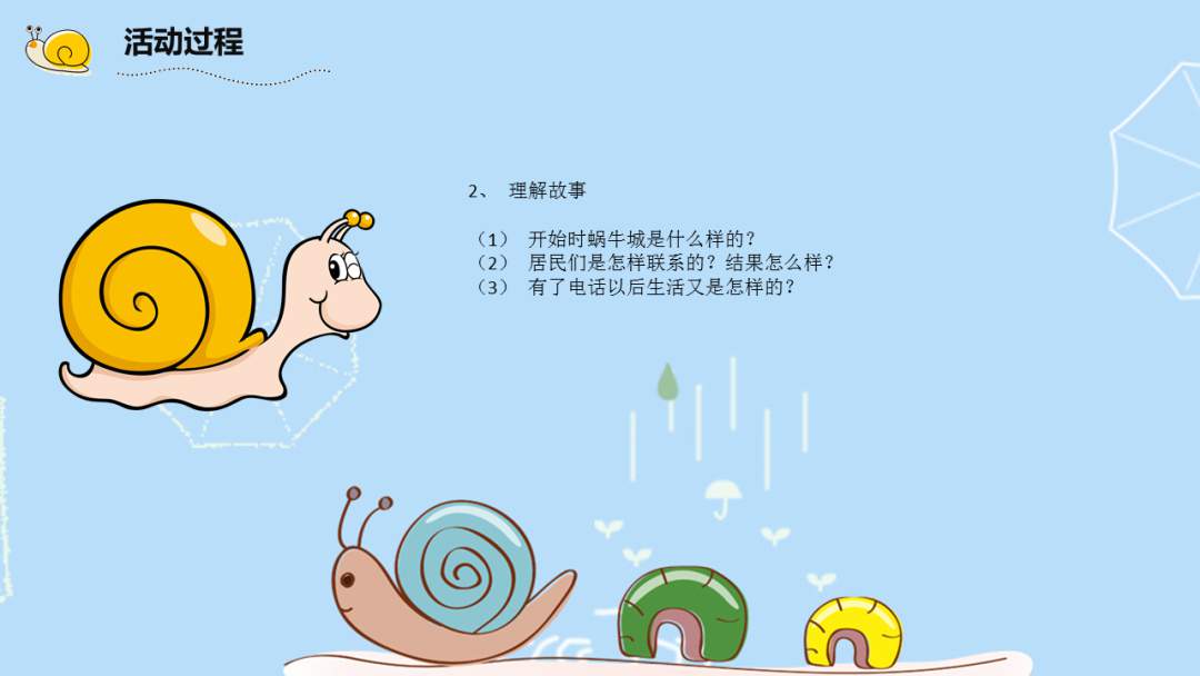 幼儿园大班语言教案：蜗牛城的故事