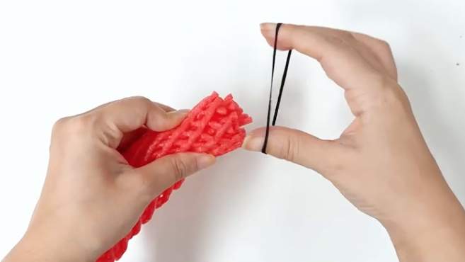 水果罩废物利用手工制作小苹果简单又漂亮