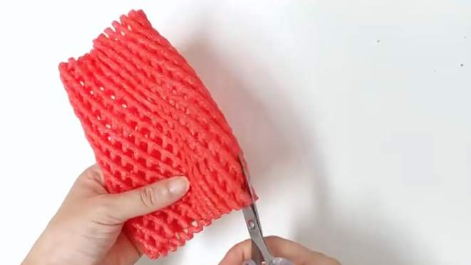 水果罩废物利用手工制作小苹果简单又漂亮