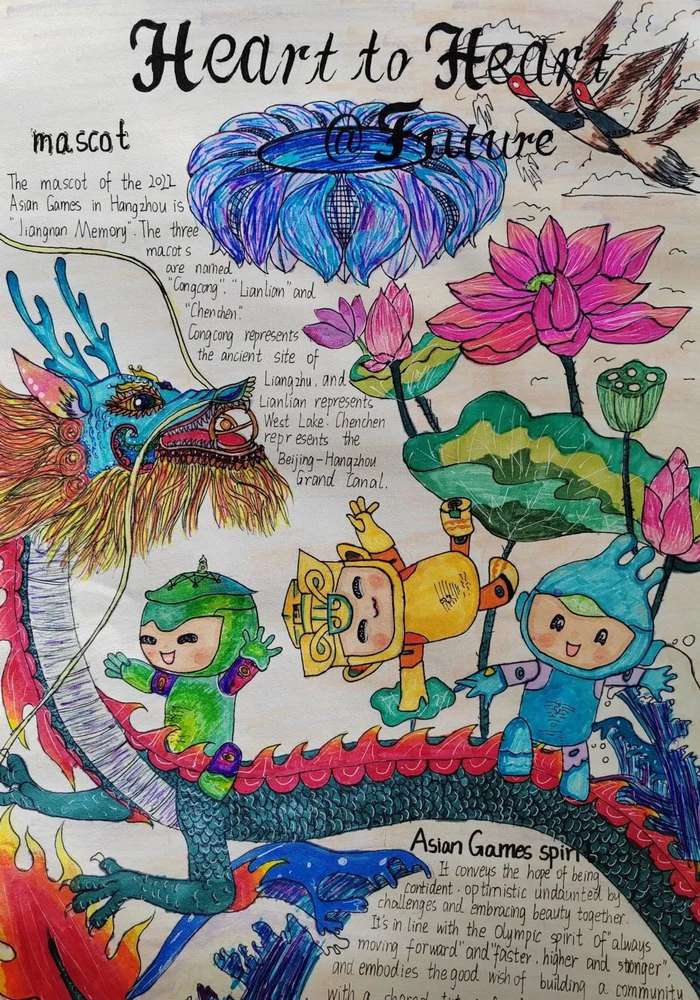 2023杭州亚运会英语手抄报图片