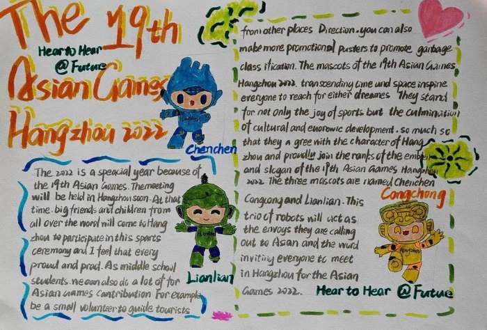 2023杭州亚运会英语手抄报图片
