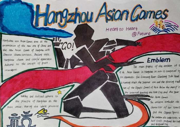 2023杭州亚运会英语手抄报图片