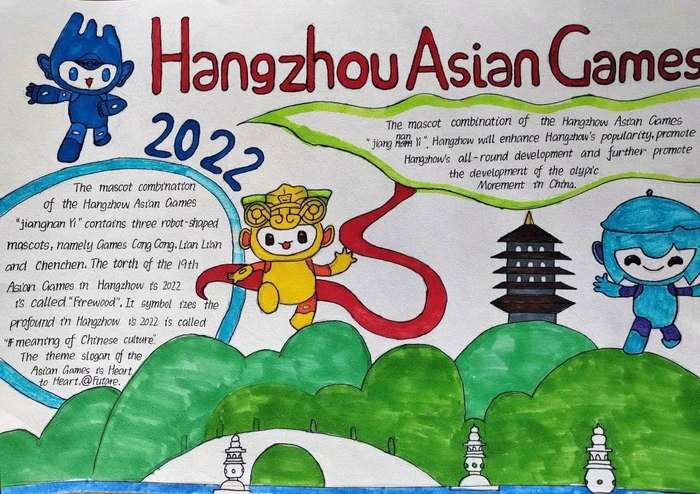 2023杭州亚运会英语手抄报图片