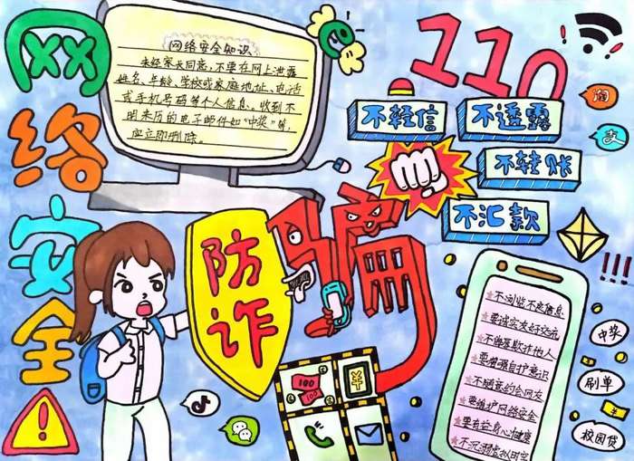 网络安全宣传周2023年主题手抄报图片