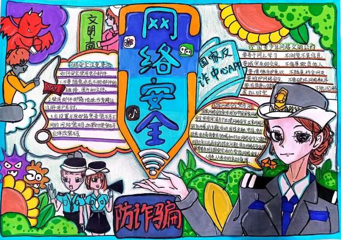 网络安全宣传周2023年主题手抄报图片