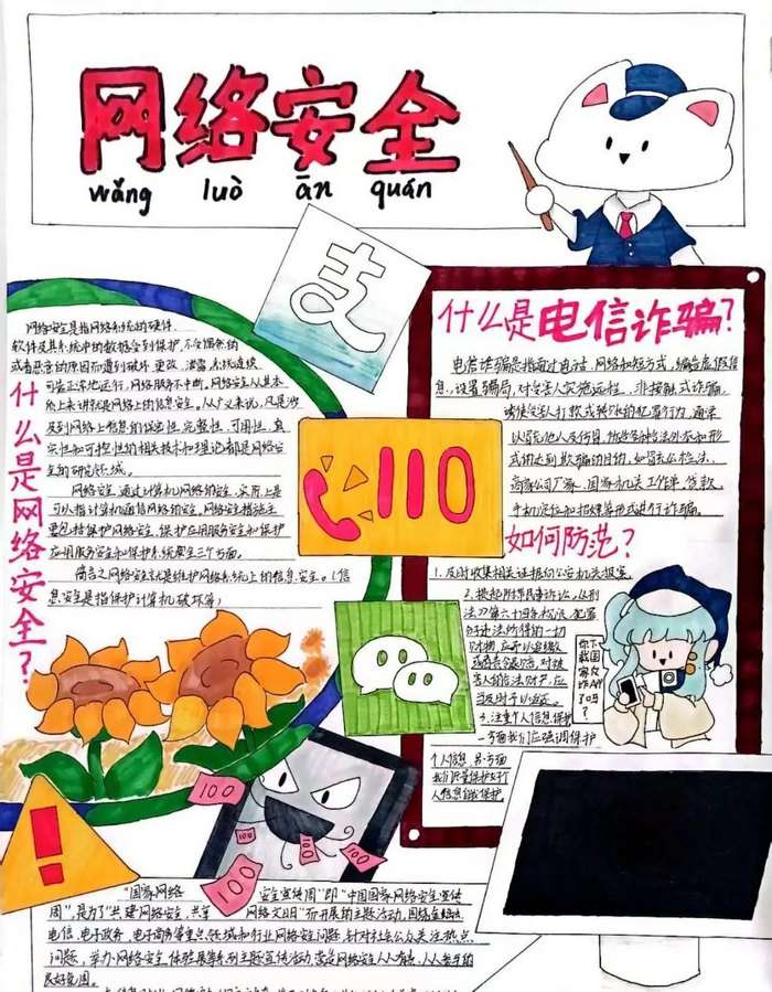 网络安全宣传周2023年主题手抄报图片