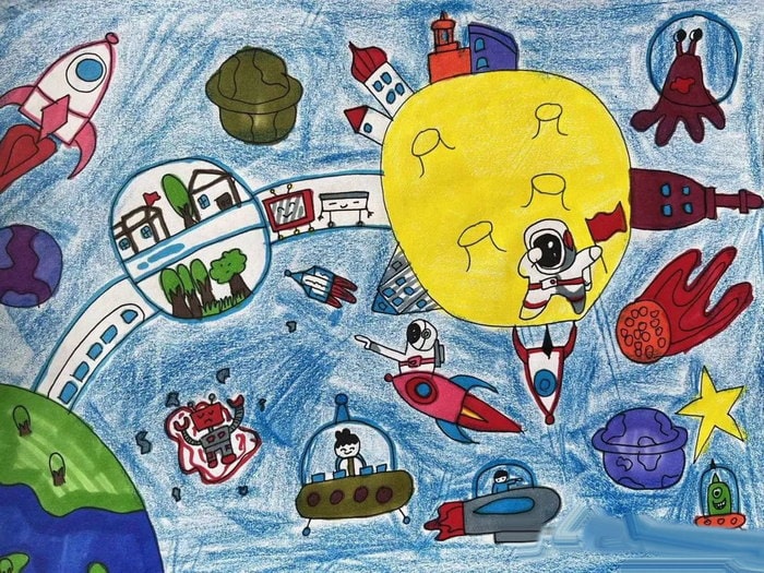 我爱科学畅想未来科学幻想绘画