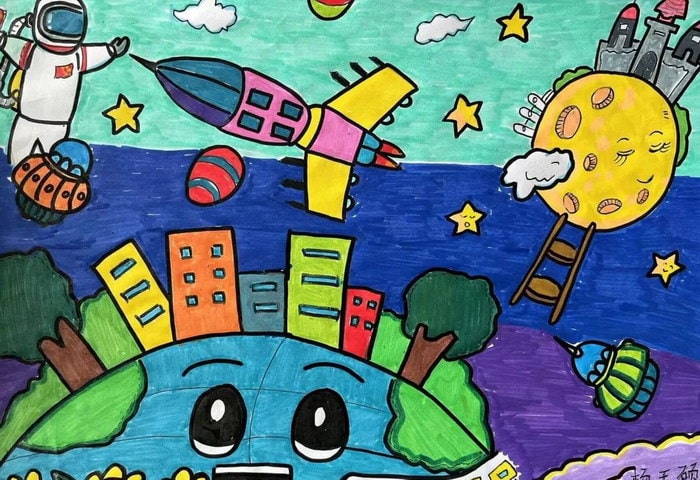 我爱科学畅想未来科学幻想绘画