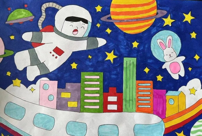 我爱科学畅想未来科学幻想绘画