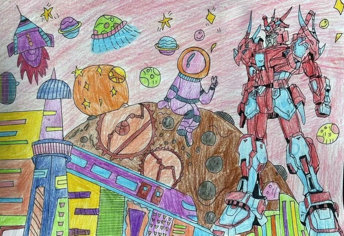 我爱科学畅想未来科学幻想绘画