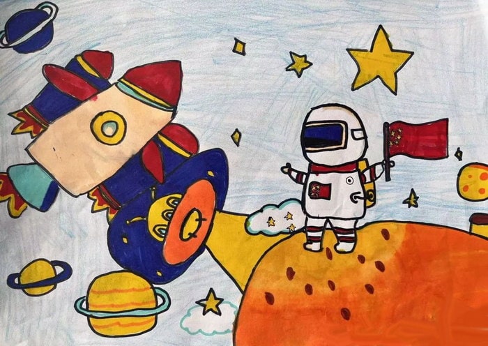 我爱科学畅想未来科学幻想绘画