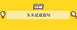 头头是道造句 用头头是道造句子