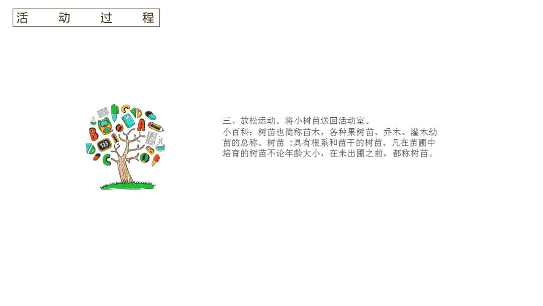 幼儿园大班健康教案：运送小树苗