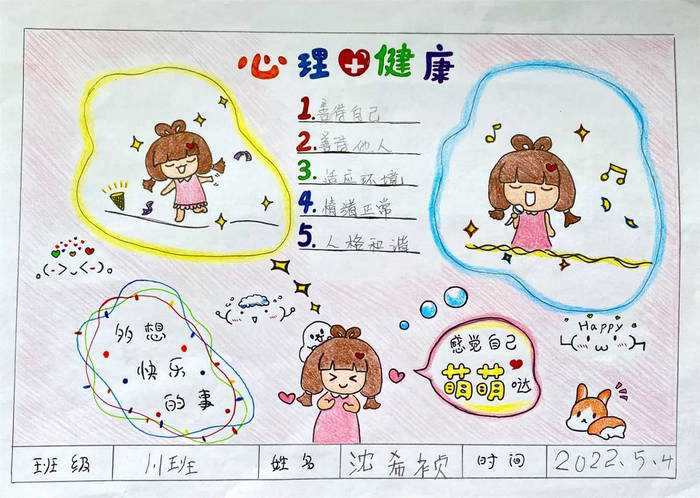 心理健康主题小报手抄报图片