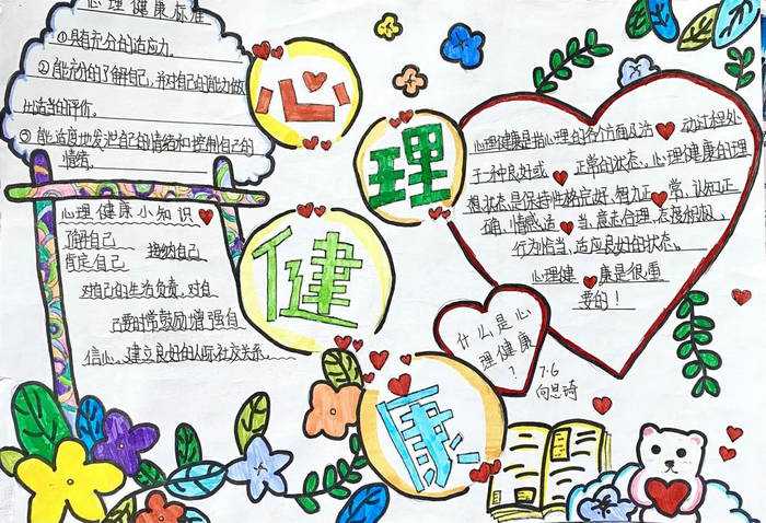 心理健康主题小报手抄报图片