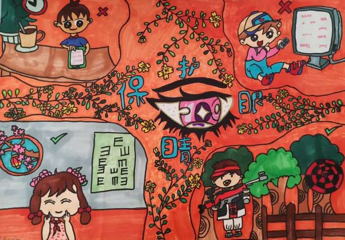 一二年级爱护眼睛手抄报图片及内容