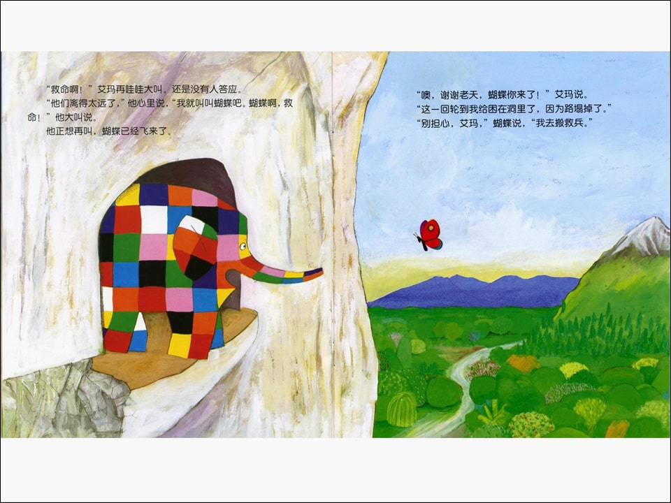 《花格子大象艾玛系列4-艾玛和蝴蝶》