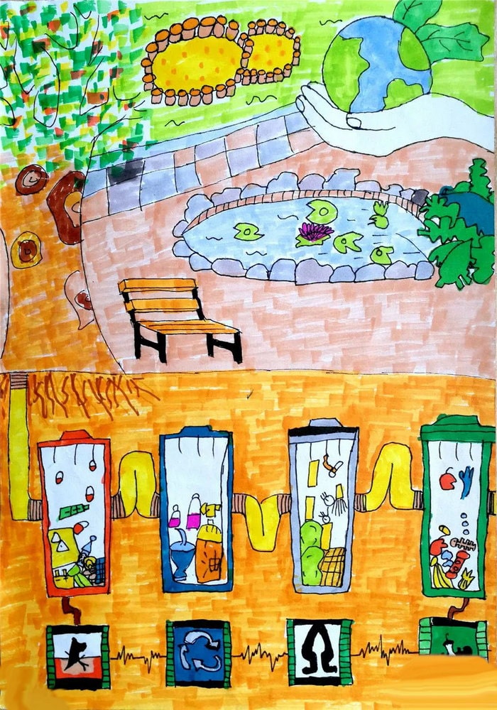 垃圾分类绘画图片