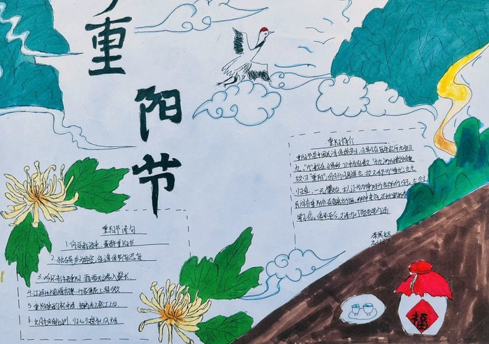 1～6年级一等奖重阳节手抄报图片