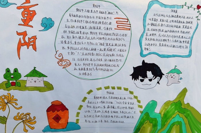 1～6年级一等奖重阳节手抄报图片