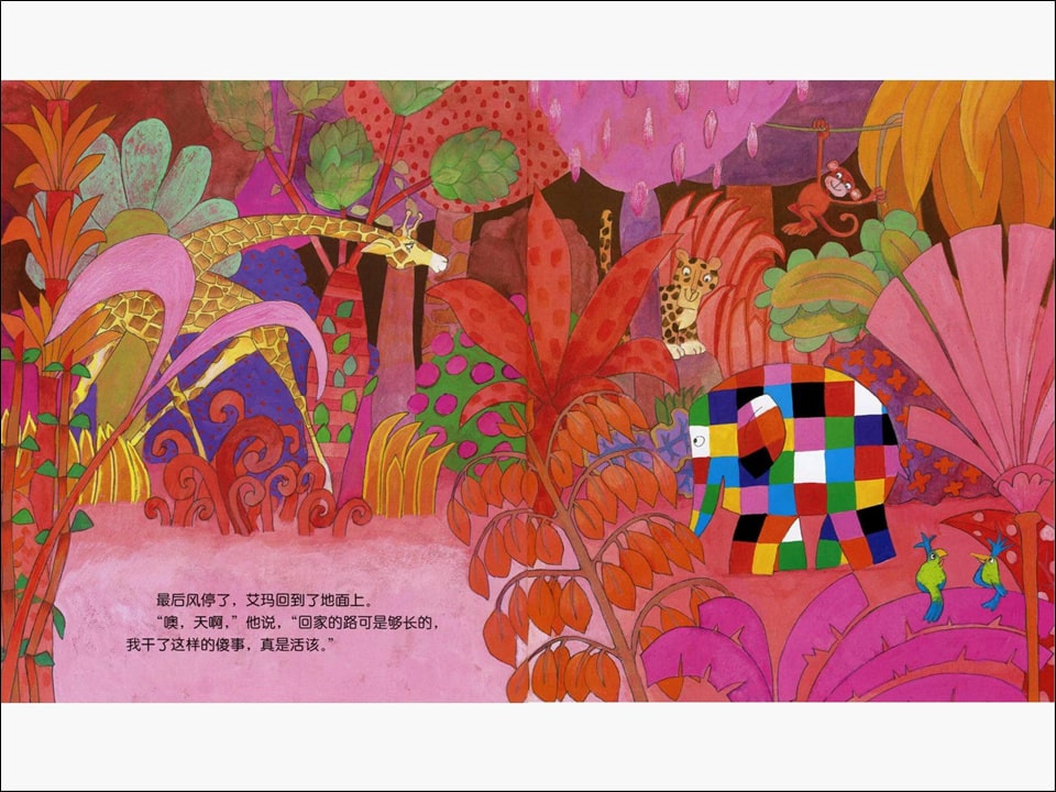 《花格子大象艾玛系列6-艾玛与风》