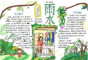 小学生雨水节气手抄报图片（精选11张）