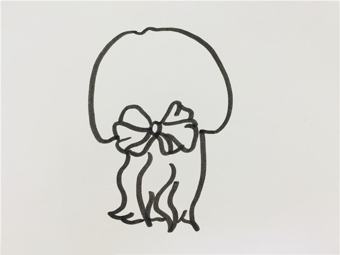 小女孩背影简笔画怎么画