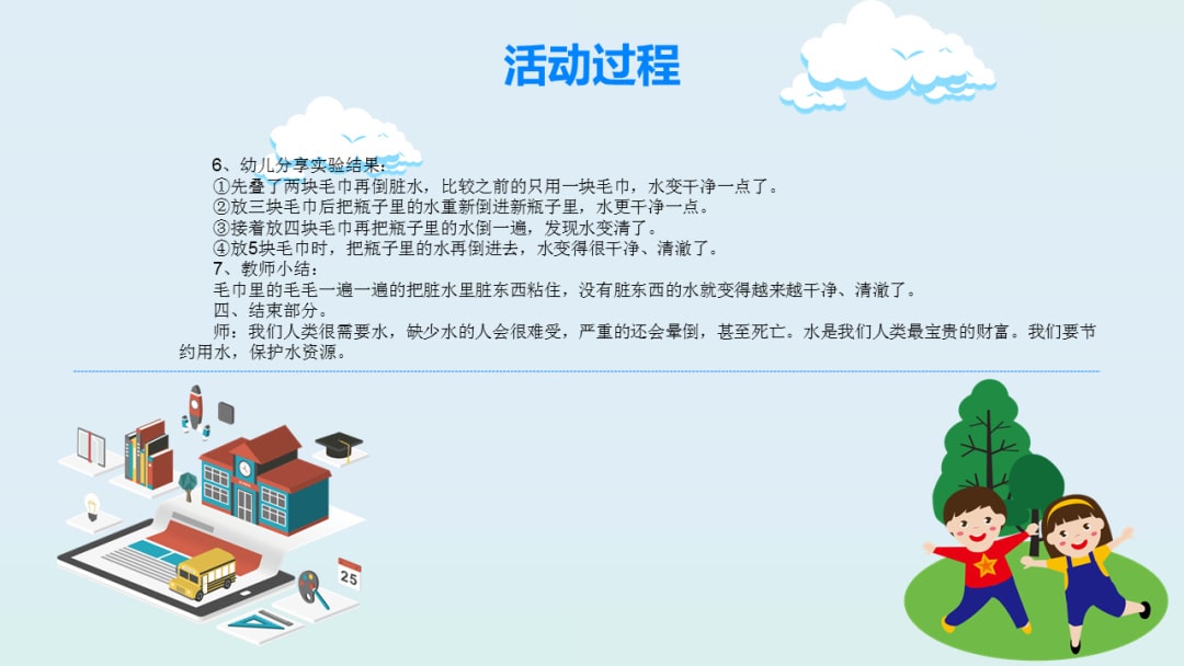 幼儿园大班科学教案：水污染