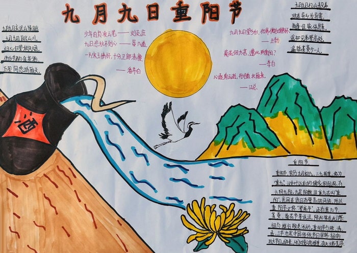 重阳节手抄报简单又漂亮一等奖