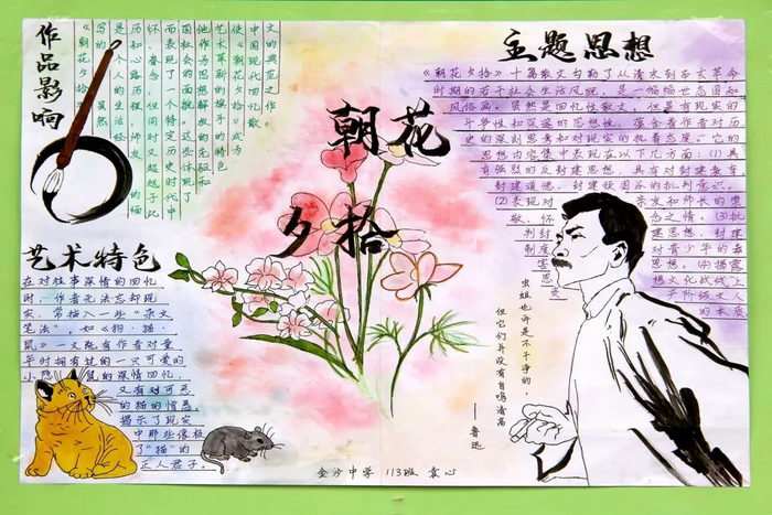 朝花夕拾手抄报图片及内容