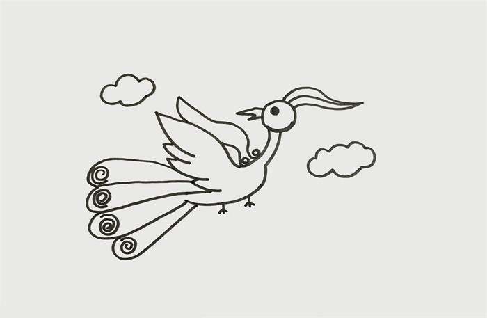 凤凰简笔画怎么画简单又漂亮