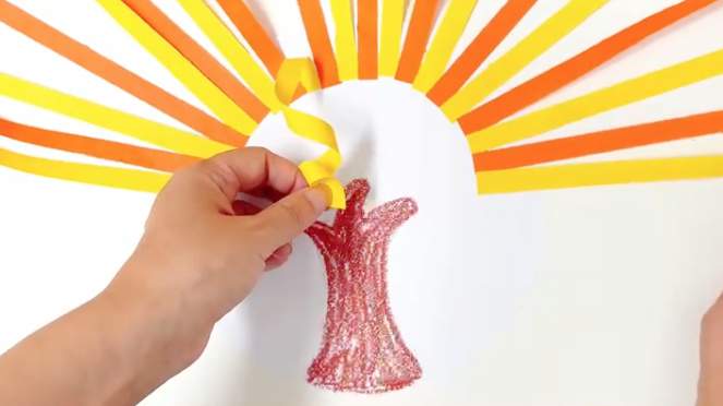 秋天的创意剪贴画大树