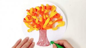 秋天的创意剪贴画大树