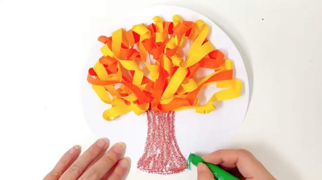 秋天的创意剪贴画大树