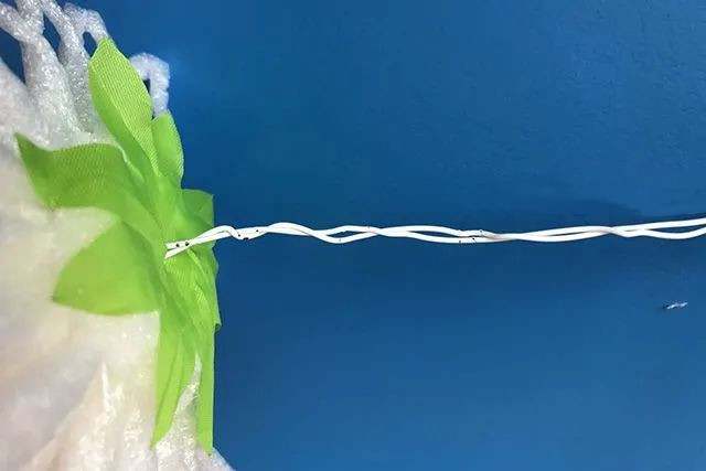 废物利用水果网套制作手工菊花